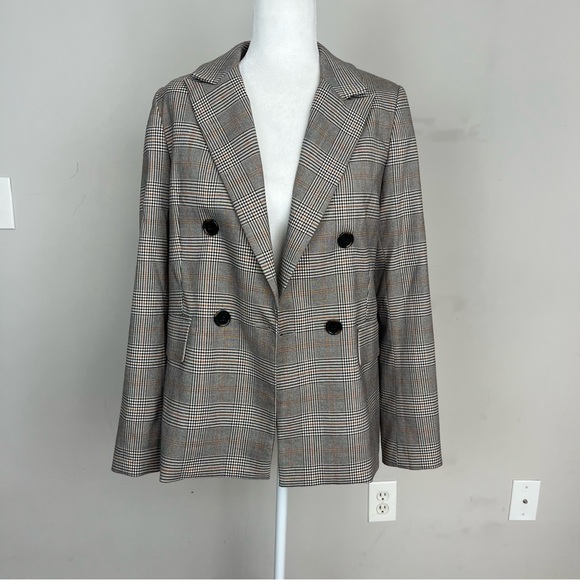 NWT A LOVES A PLAID DOUBLE BREASTED BLAZER SIZE MEDIUM - Picture 3 of 15